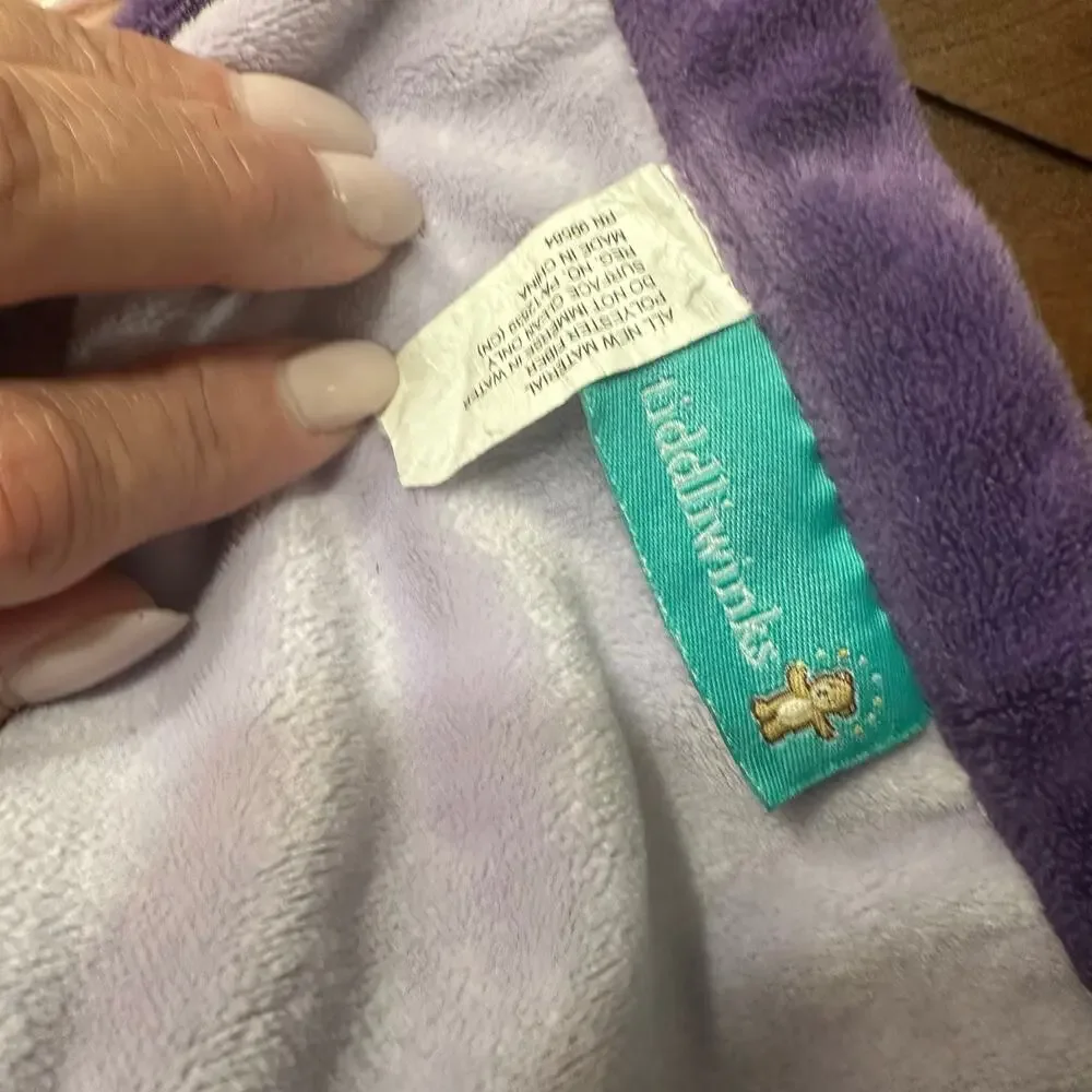 Tiddliwinks Purple Bear Baby Lovey Security Blanket Plush Replacement